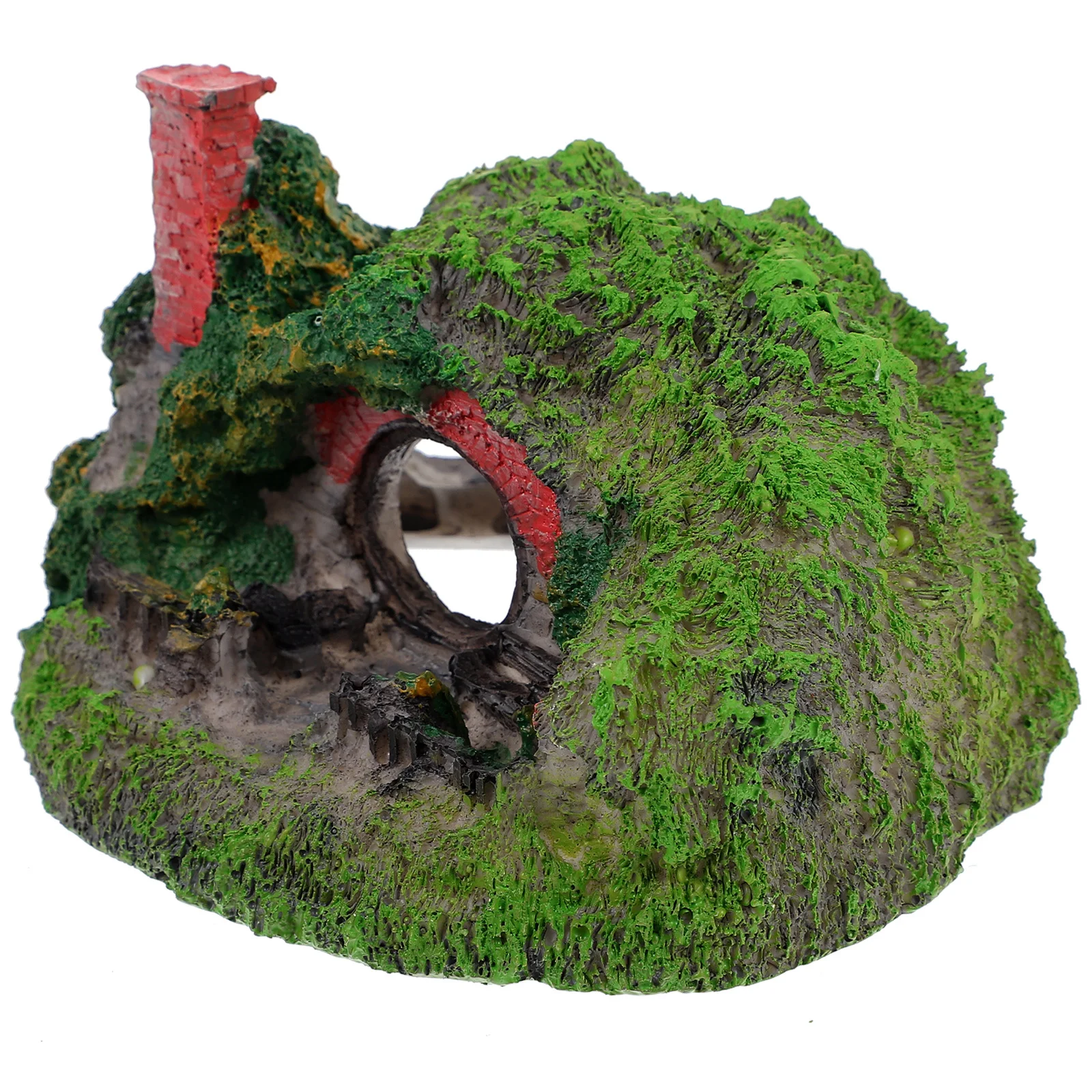 

Betta Tank Hideout Cave Resin Exquisite Wear-Resistant Aquarium Cave Vivid Fish Tank Decor Desktop Landscape Ornament