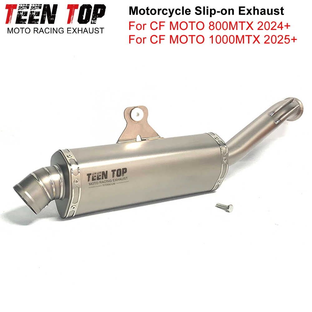 Motor Bike Escape Titanium Alloy Exhaust Muffler For CF MOTO 800MTX 1000MTX Slip-on Exhaust Connect to Stock 1000mtx 2025+