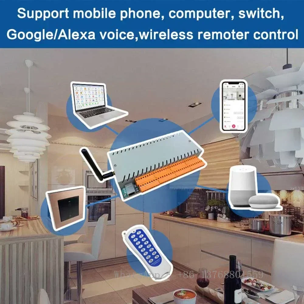 H32B وحدة تحكم منزلية إيثرنت IP Relay Network Wifi Switch RS232 TCP Node-Red MQTT #6