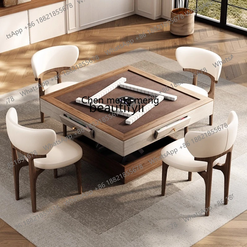 

E153 Mahjong table, coffee table, dining table integrated dual-purpose household liftable multi-function