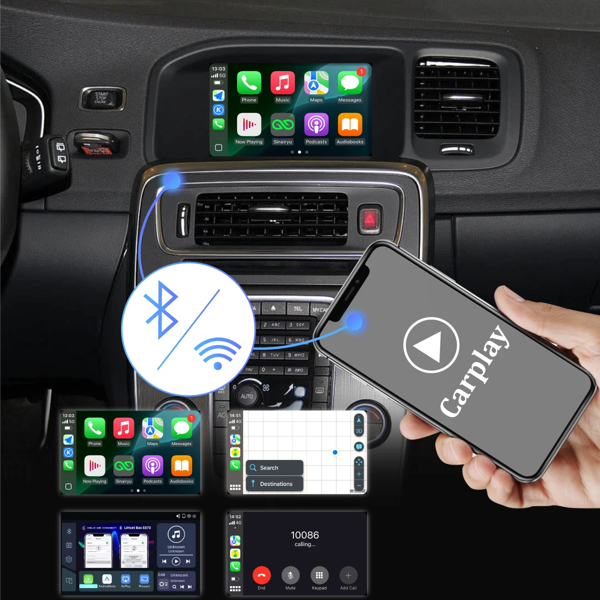 Picture 3: Wireless Carplay for Volvo XC60 S60 V40 V60 XC90 S90 Module Car Accessories Android Auto Airplay Mirror Link