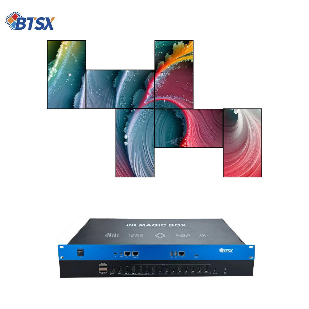 Professional 8K Magic Splicer Edge Effects 15-Screen Multi-Window Network Monitoring High-End Exhibition Bitvisus Splitters