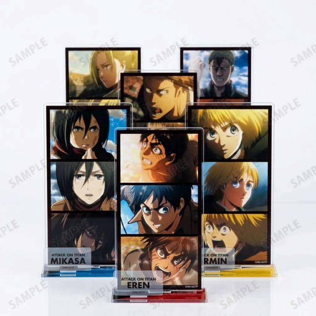 Hanji Erwin Levi Eren Attack on Titan AOT Acrylic Stand Figure 15cm Anime Keychain Desk Plate Accessories Horse Riding Banner