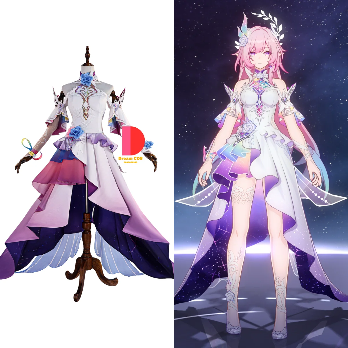 

Game Honkai: Star Rail Cosplay Costume Anime Cyrene Role Playing Clothes Pretty Dress Outfit Wig Shoes Women Comic Con Halloween
