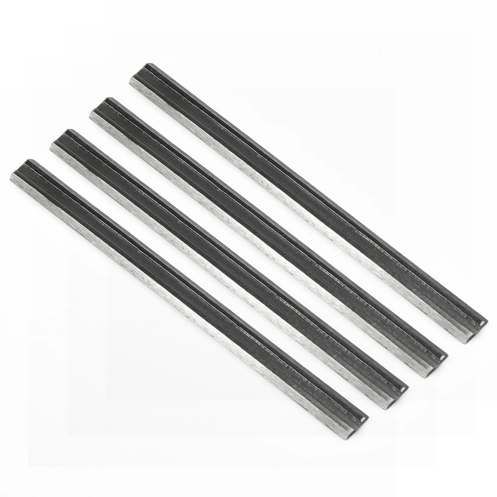 4pcs Carbon Steel Planer Blade With Two Cutting Edges Tungsten Carbide Reversible Wood Planer For Woodworking Power Tools