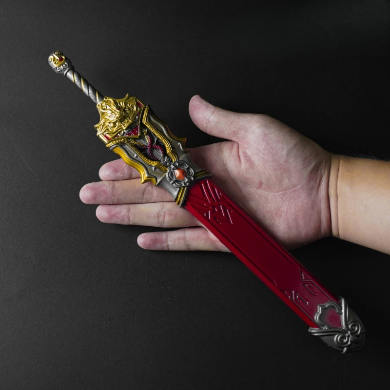 30cm New Game Figure Dragon Sword Perimeter Metal Model Craftsmanship Props Desktop Decoration Ornaments Birthday Gifts Toys