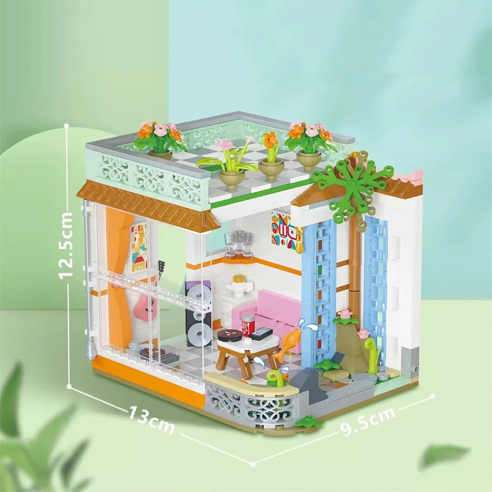 Knowd build nonna Backyard Mini Building Blocks Toy Dreamlike Architectural Playset per l'arredamento del gioco divertente e fantasioso per i bambini