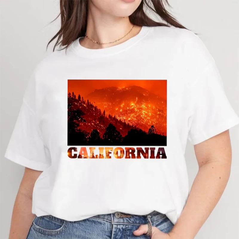 Pray for California Oversized Shirt, Support La Firefighters Shirt, La Awareness, Forest Fires, Strong La, Harajuku Top, Unisex