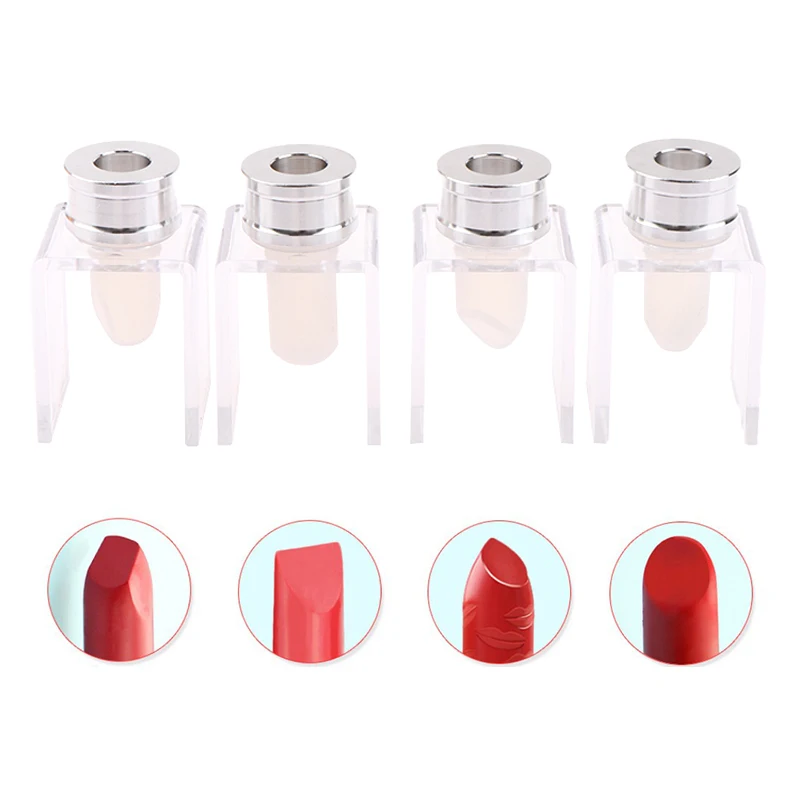 3Pcs/Set Silicone Lipstick Mold Aluminum Ring Mould Holder DIY Silicone Lip Balm Mold Crafts Tools Stand Tube