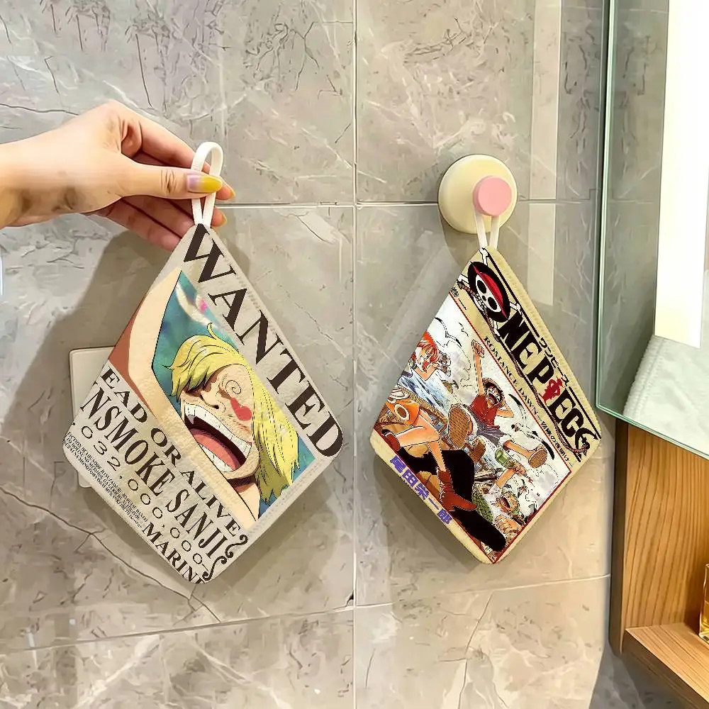 One Piece Canvas  Hanging Kitchen Towel, Polyester Cotton Material, Wear Resistant Hand Wiping Towel for Home