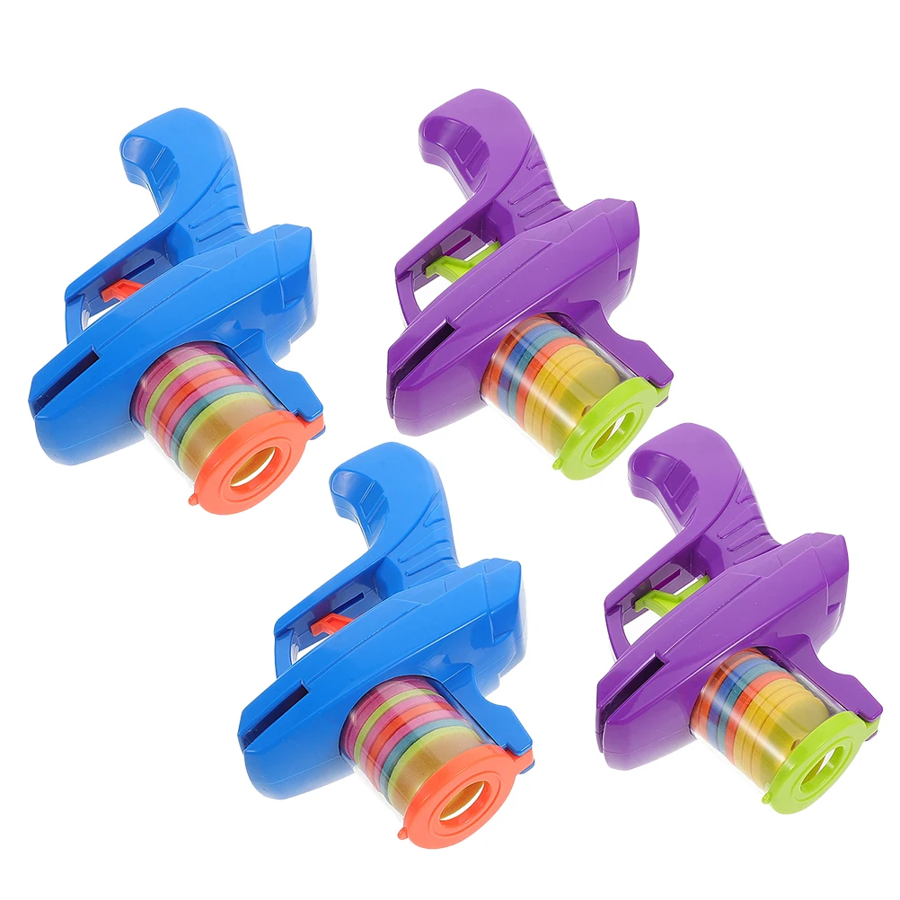 

4 Pcs Carrot UFO Cat Fetch Toy Fly Disk Launcher Disc Shooters Foam for Kids Flying Toys Child