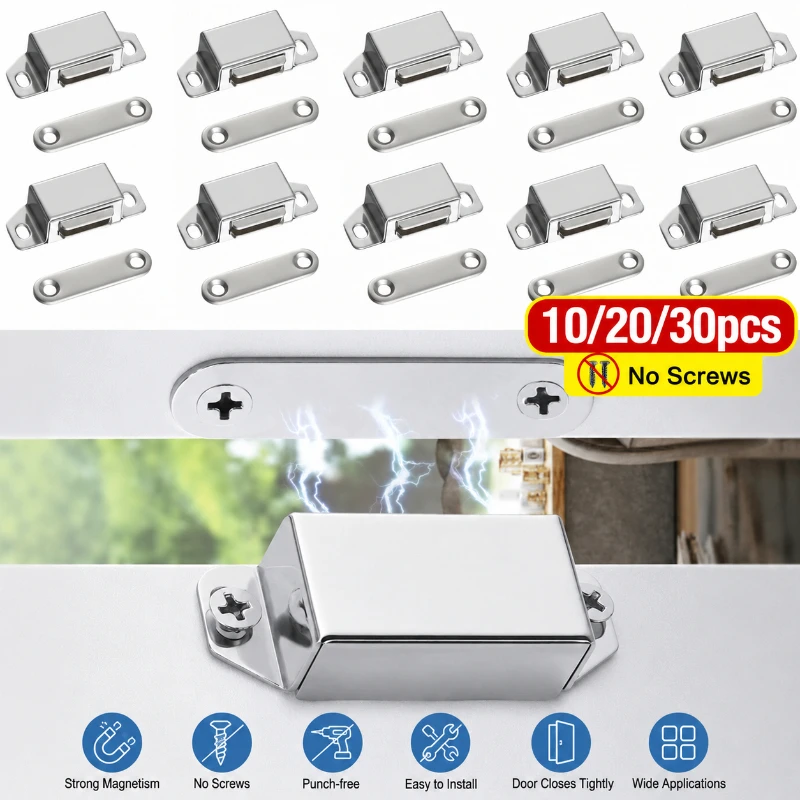 10/20/30pcs strong magnetic door suction quiet & tight closing for wardrobe cabinet shoe cabinet