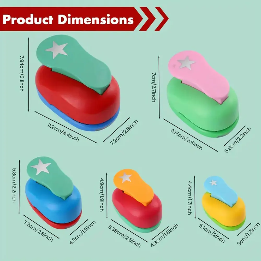 8/16/25/38/50mm five-pointed star punching machine labor-saving manual embossing machine creative DIY (random color)