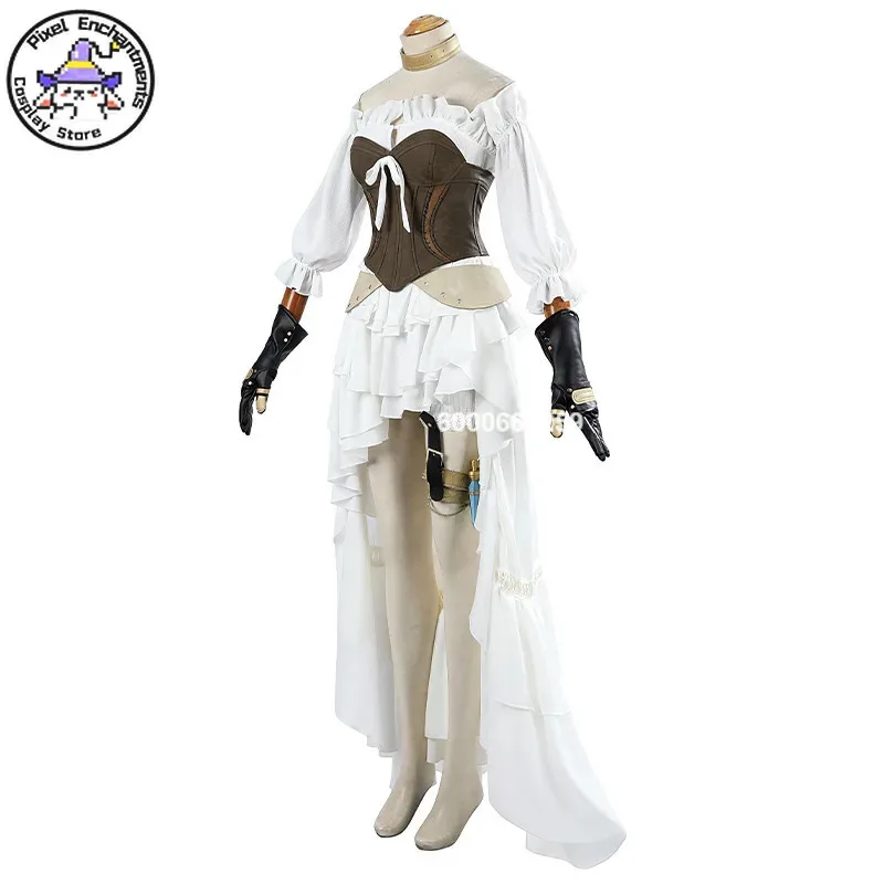 لعبة أنيمي Ff14 Ishgard أزياء تنكرية إكسسوارات أزياء الهالوين كرنفال حفلة تنكرية فستان قابل للفصل لـ Comic Con Coser