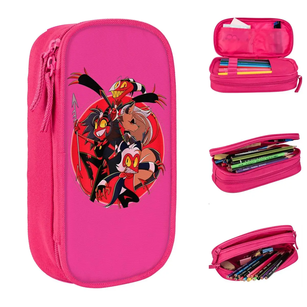 

Hazbins Hotels пеналы с героями мультфильмов Helluva пеналы коробка для ручек для студентов большие сумки для студентов школьные подарки канцелярские принадлежности