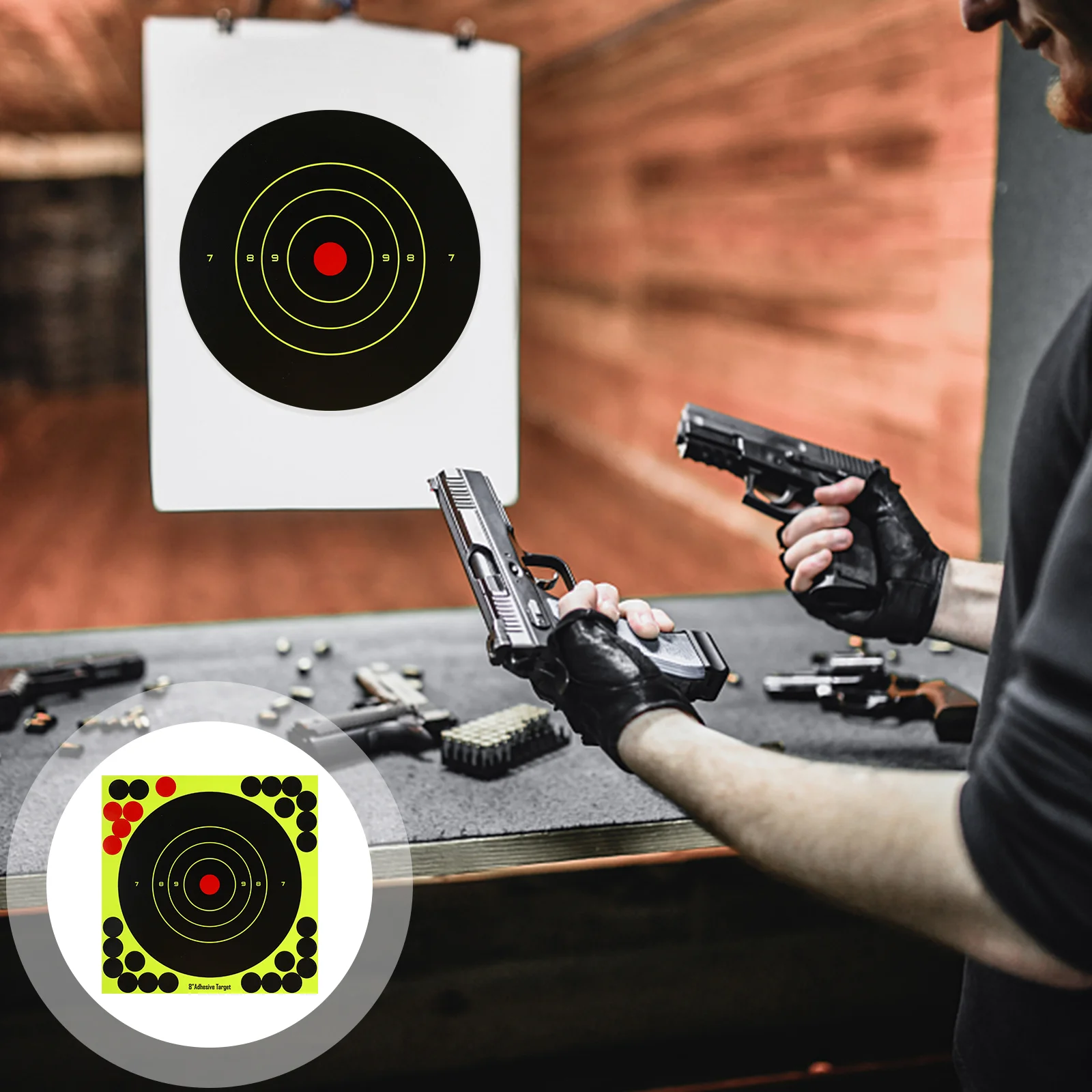 30 Pcs Target Paper Targets for Hunting and Reactive The Range Sports Accessories Self-adhesive Splatter Stickers