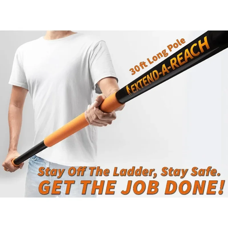 7-30 ft Window Washing Kit (36+ Foot Reach) // Window Cleaning Tool & Window Washer Squeegee