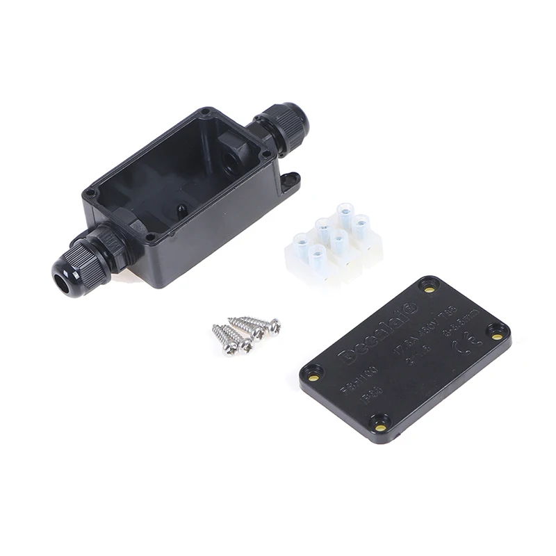 2Way IP66 Outdoor Waterproof Cable Connector Junction Box With Terminal 450V