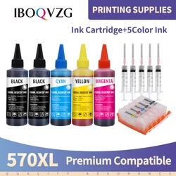 IBOQVZG 5PCS PGI570 PGI-570 Refill Ink Cartridge Compatible For Canon TS5050 TS5051 MG5750 MG5751 MG5752 MG5753 MG6850 Printer