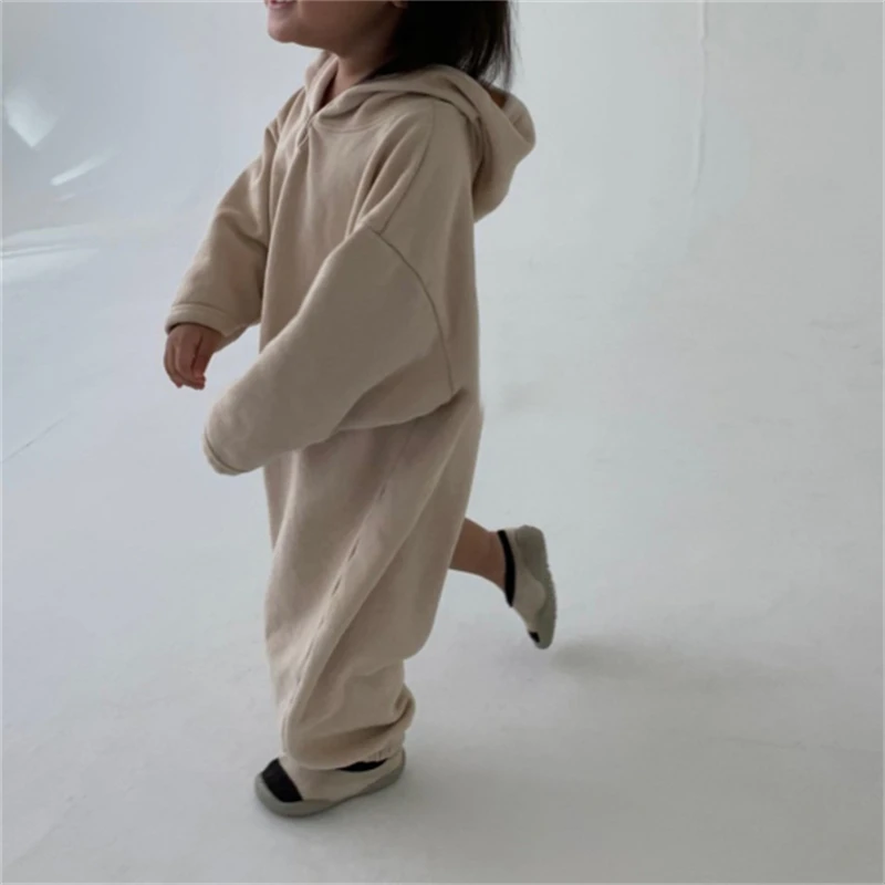 

Pre-sale Newborn Clothes Baby Hooded Jumpsuit 2023 Autumn Fashion New Casual Hooded Boy's Terry Sweater Crawling Clothes