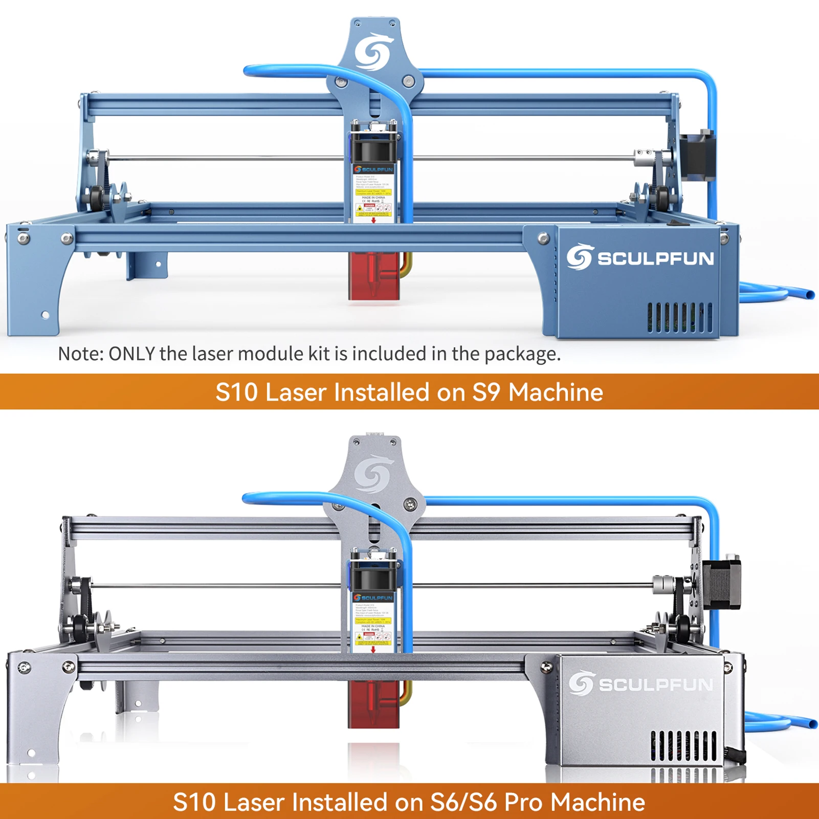 SCULPFUN S10 Engraving Laser Module 10W  Air Assist Pump High Density Laser Beam 30L/Min Laser Air Compressor for Laser Engraver