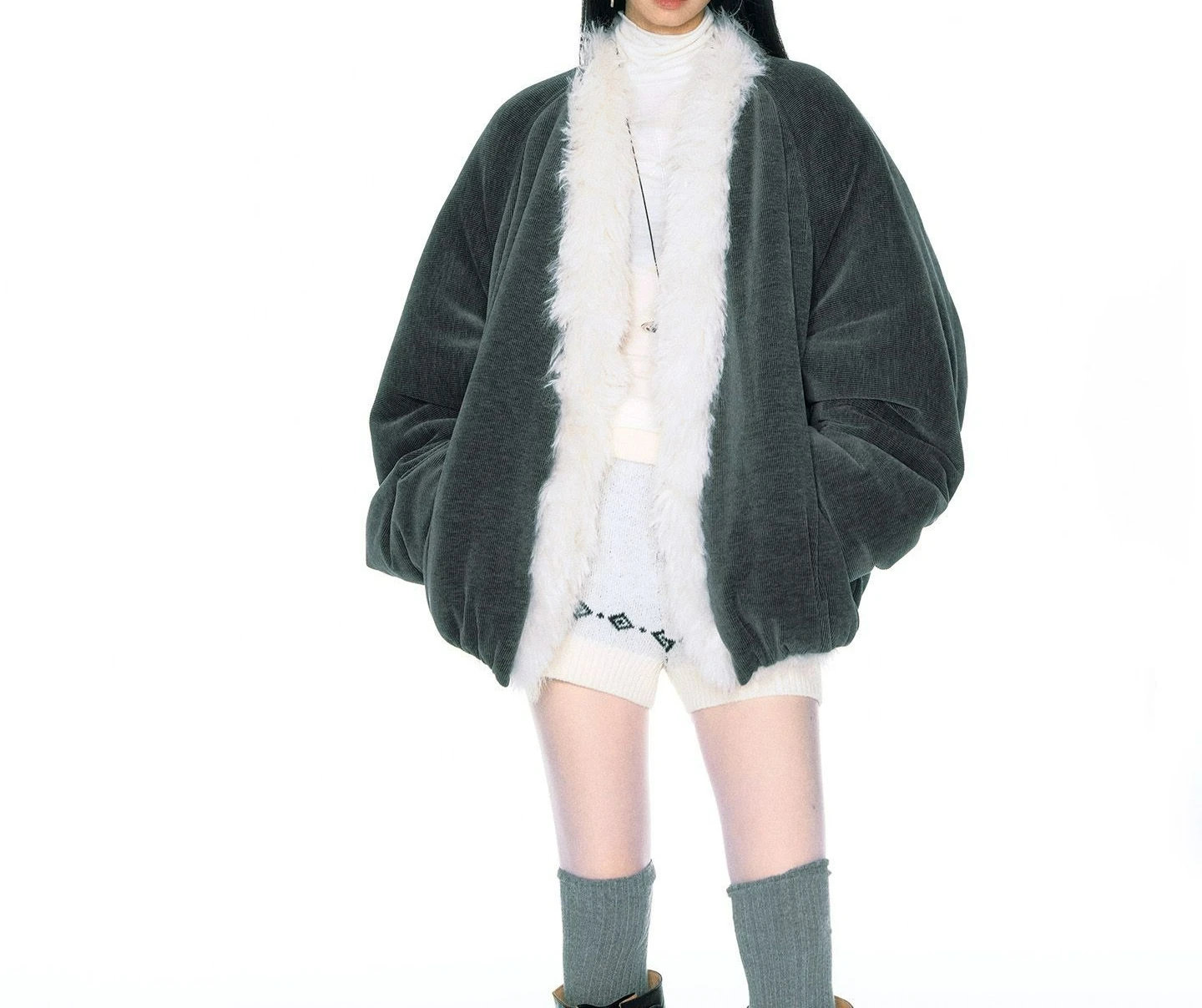 2025 hiver nouveau Plaid Patchwork écologique col de fourrure chaud mince coton veste pour les femmes