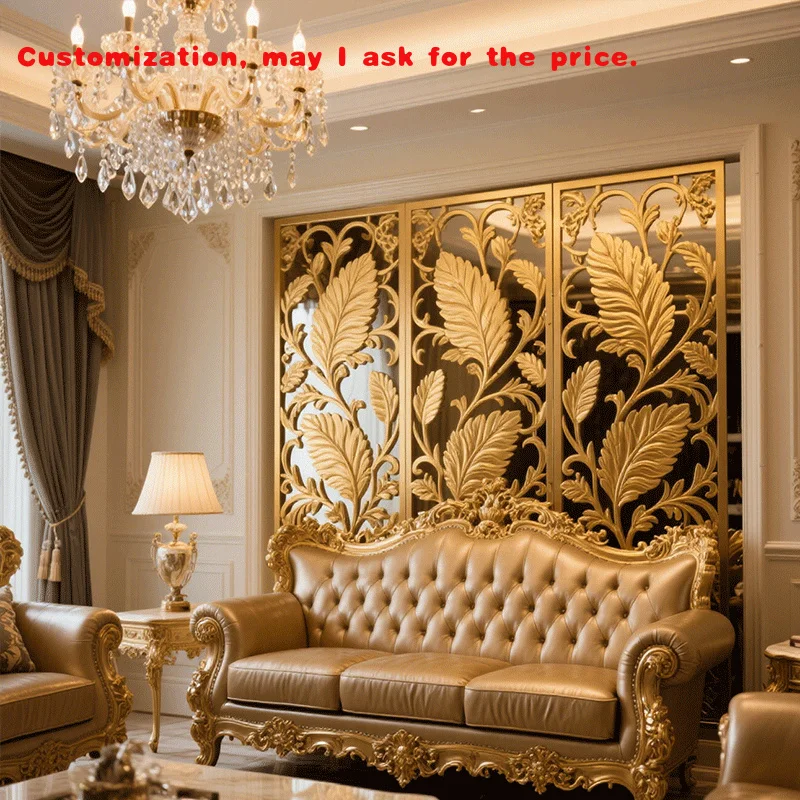 

На заказ.Горячая распродажа, современный внутренний разделитель из нержавеющей стали, экранная перегородка для комнаты, панель, водонепроницаемая, звукоизоляционная, лазерная резка, свадьба