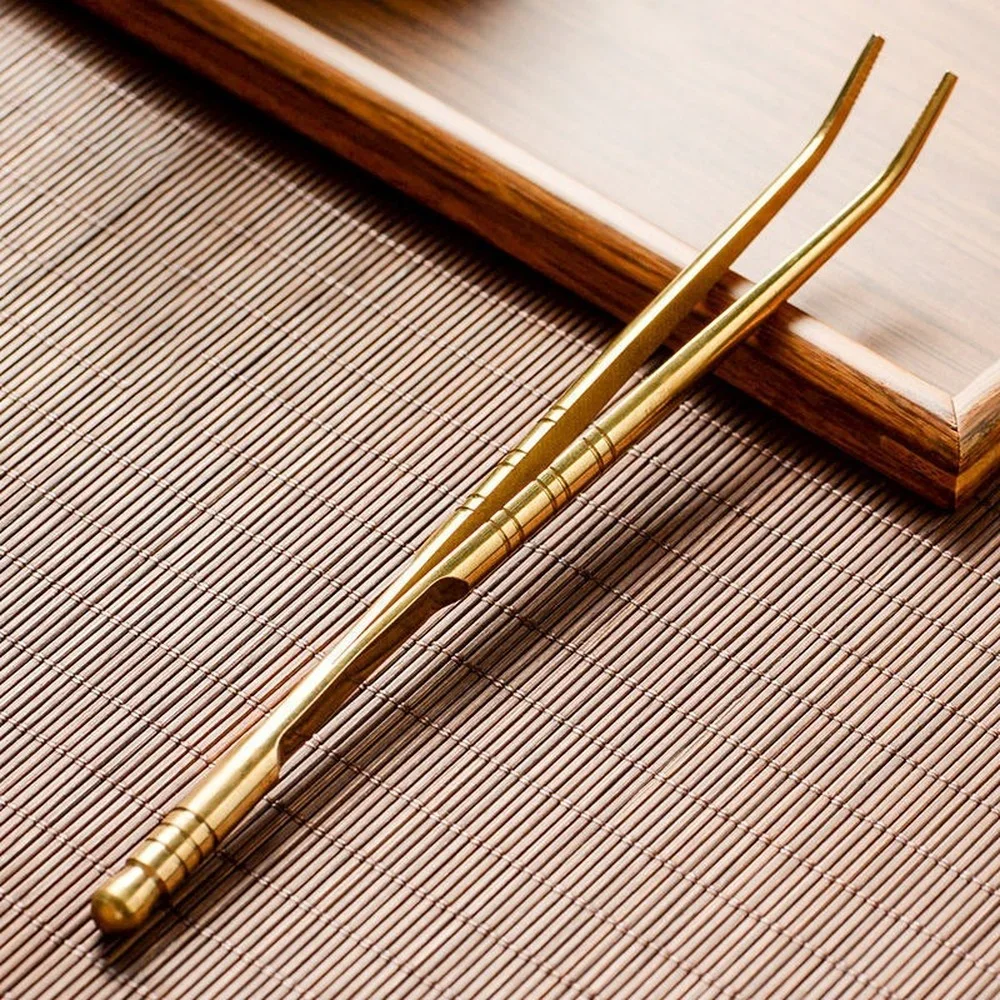 Brass Tea Clip Metal Toast Tong Pure Copper Toaster Bagel Bacon Tweezers Sugar Ice Tea Tong Teaware Kitchen Accessories Tool NEW