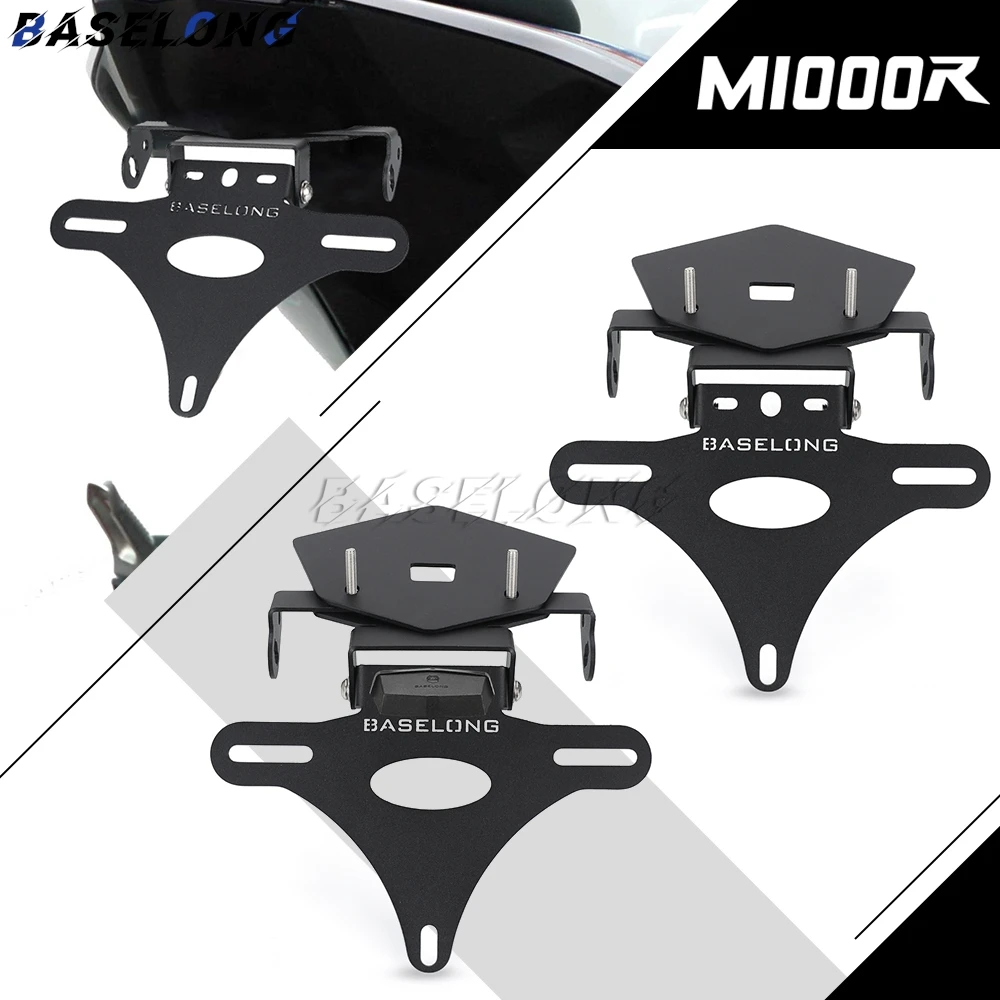 

Motorcycle License Plate Holder Frame with LED Light Accessories For BMW S1000R S1000RR 2019-2026 M1000R M1000RR 2021 2022 2023