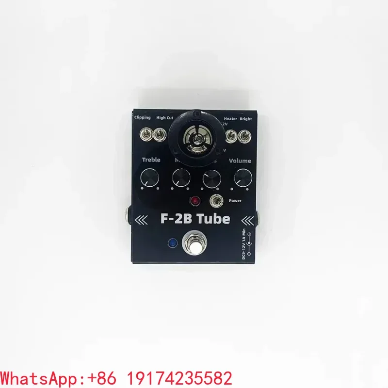 F-2B Style Tube Preamp Guitar Effects Pedal 12AX7 True Bypass Single Stompbox