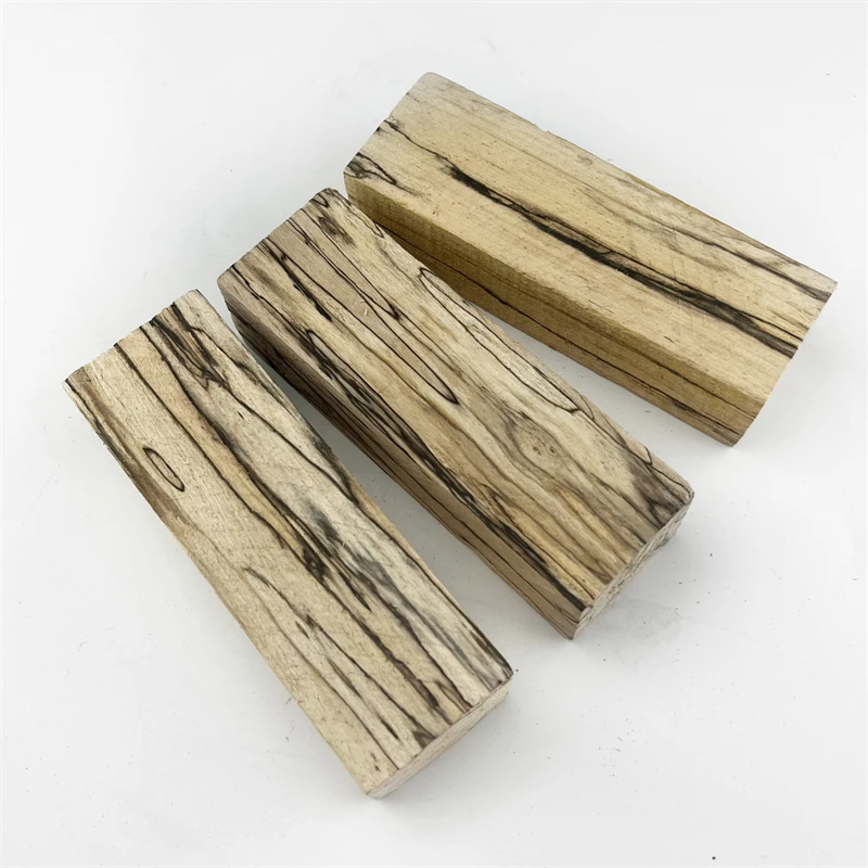 Natural Weathered Figured Maple Wood Block 120x40x30mm DIY Knife Handle Blank Raw Wood Carving Craft Material
