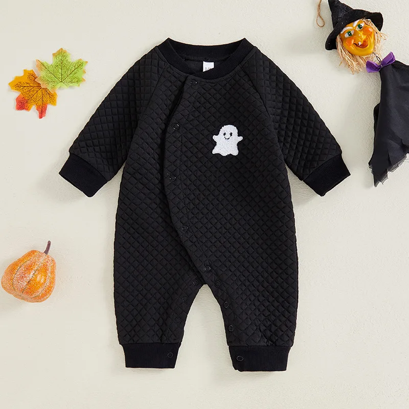 Halloween Baby Clothes Rompers 0-6M Cartoon ghost Infant Girls Pumpkin Jumpsuit Cotton Baby Holiday Outwear Clothing