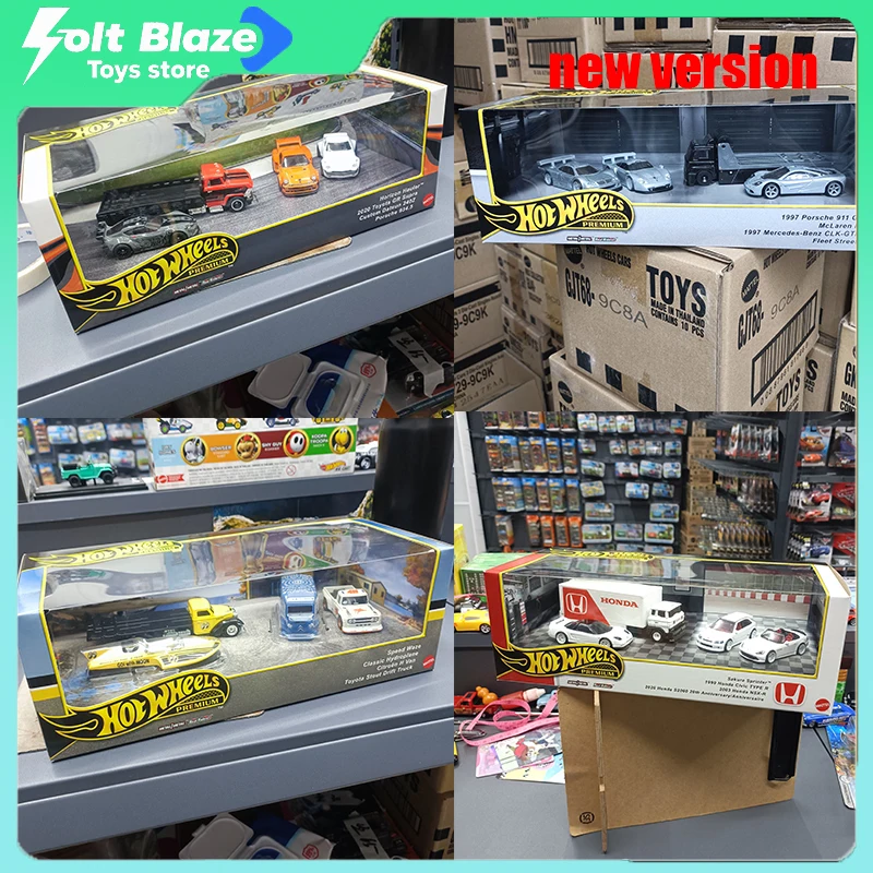 

Hot Wheels Garage Классическая коллекция 4-автомобильный подарочный набор 1/64 Toyota Supra Moon Eyes Garage Saints of Le Mans Модель автомобиля Мальчик Игрушка в подарок