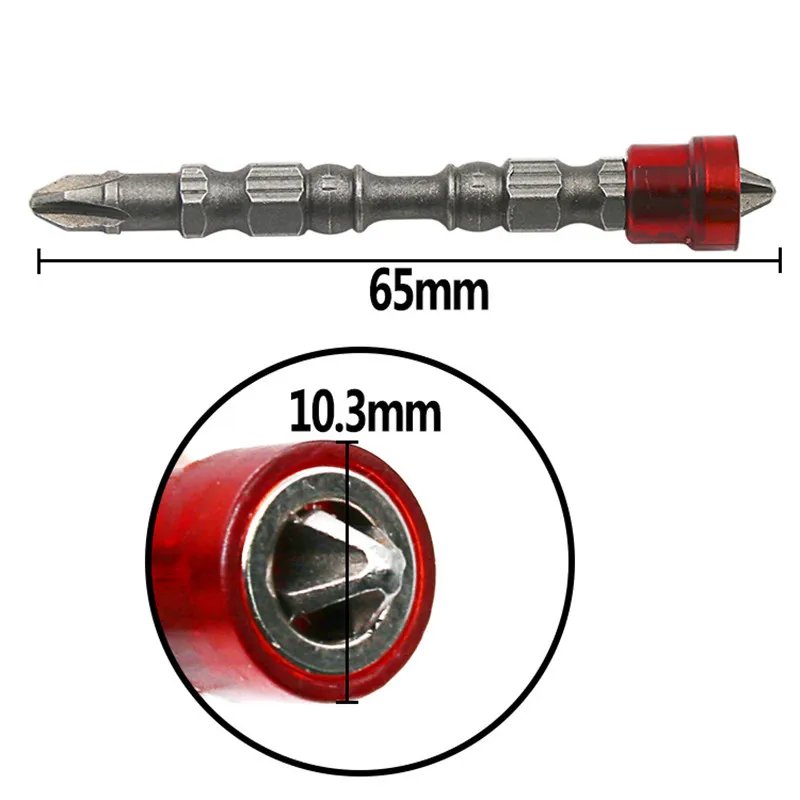 PH2 Magnetic Ring Phillips Screwdriver Bit Single/Double Head 1/4 Inch Hex Shank Cross-head Drywall Electric Screwdriver Set