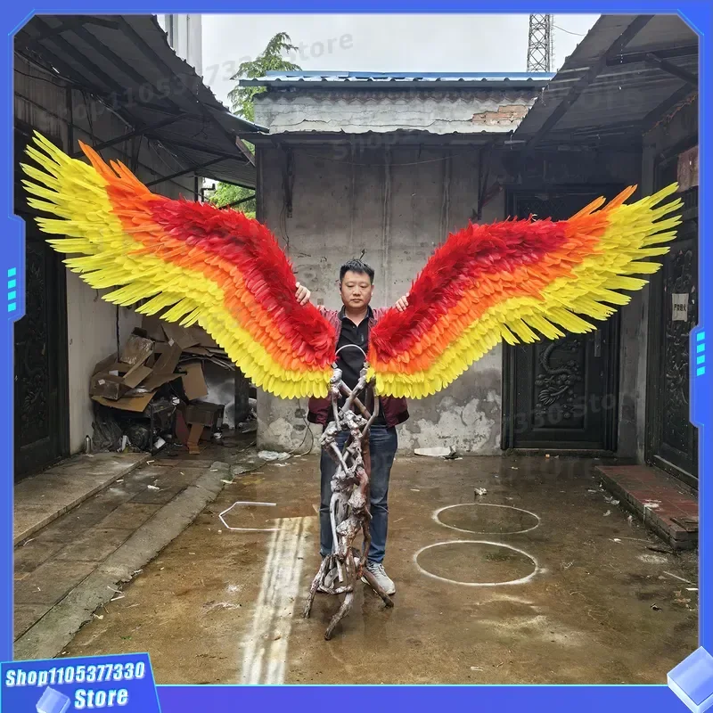 Colorful Saddle Angel Feather Wings for Equestrian Props Window Display Movie Shooting Performance Costume Accessories Decor