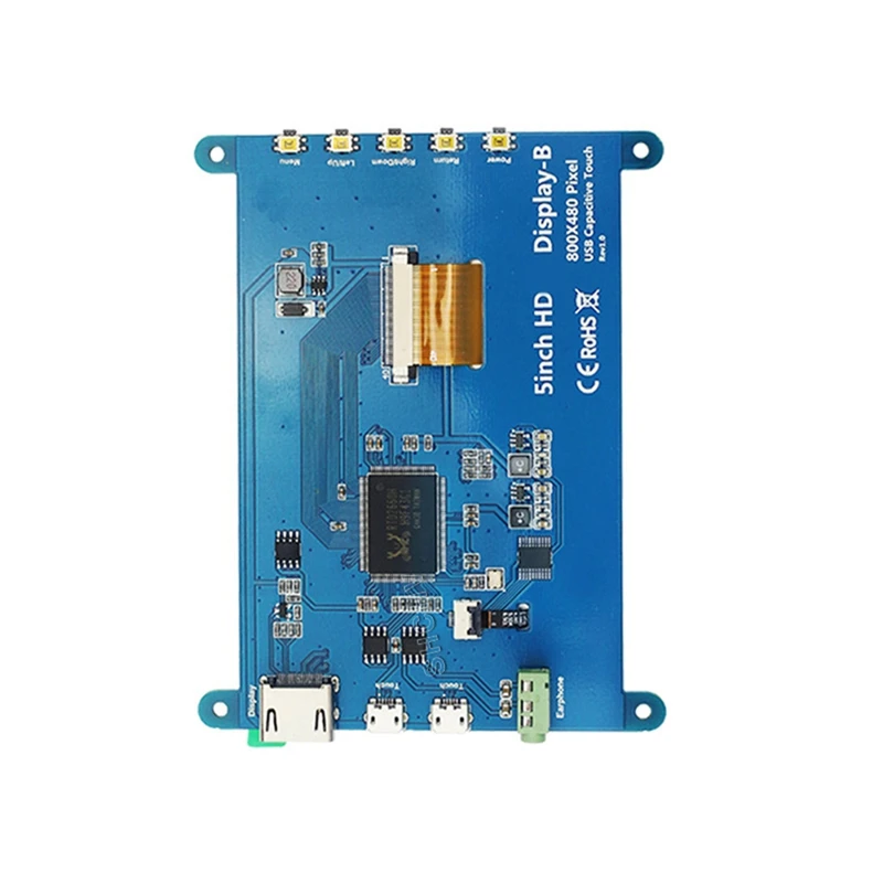 5inch LCD Capacitive Touch Screen IPS, Computer Monitor, Display for 4B/3B/Zero/Zero W/Zero WH+-AC17