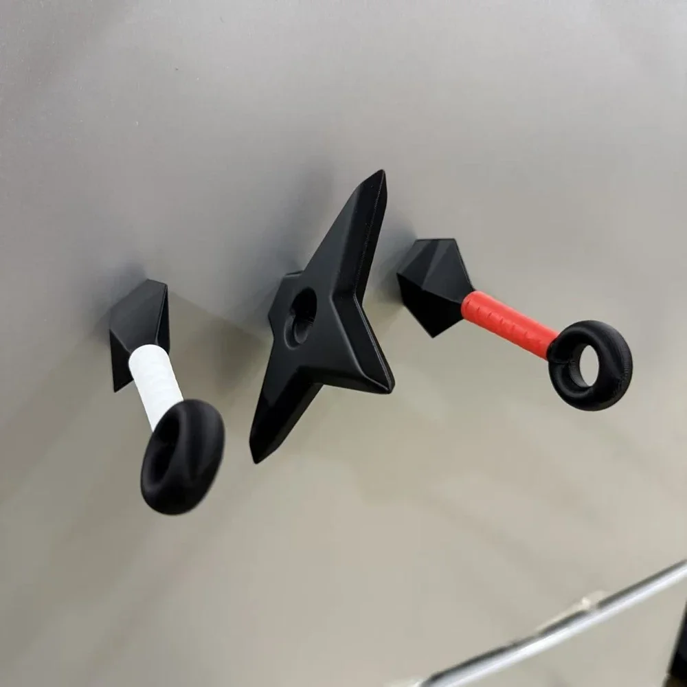 3D Printed Ninja Star Fridge Magnet Assassin Weapons Cosplay Game Props Magnetic Collectible Ornament for Home Office Decor