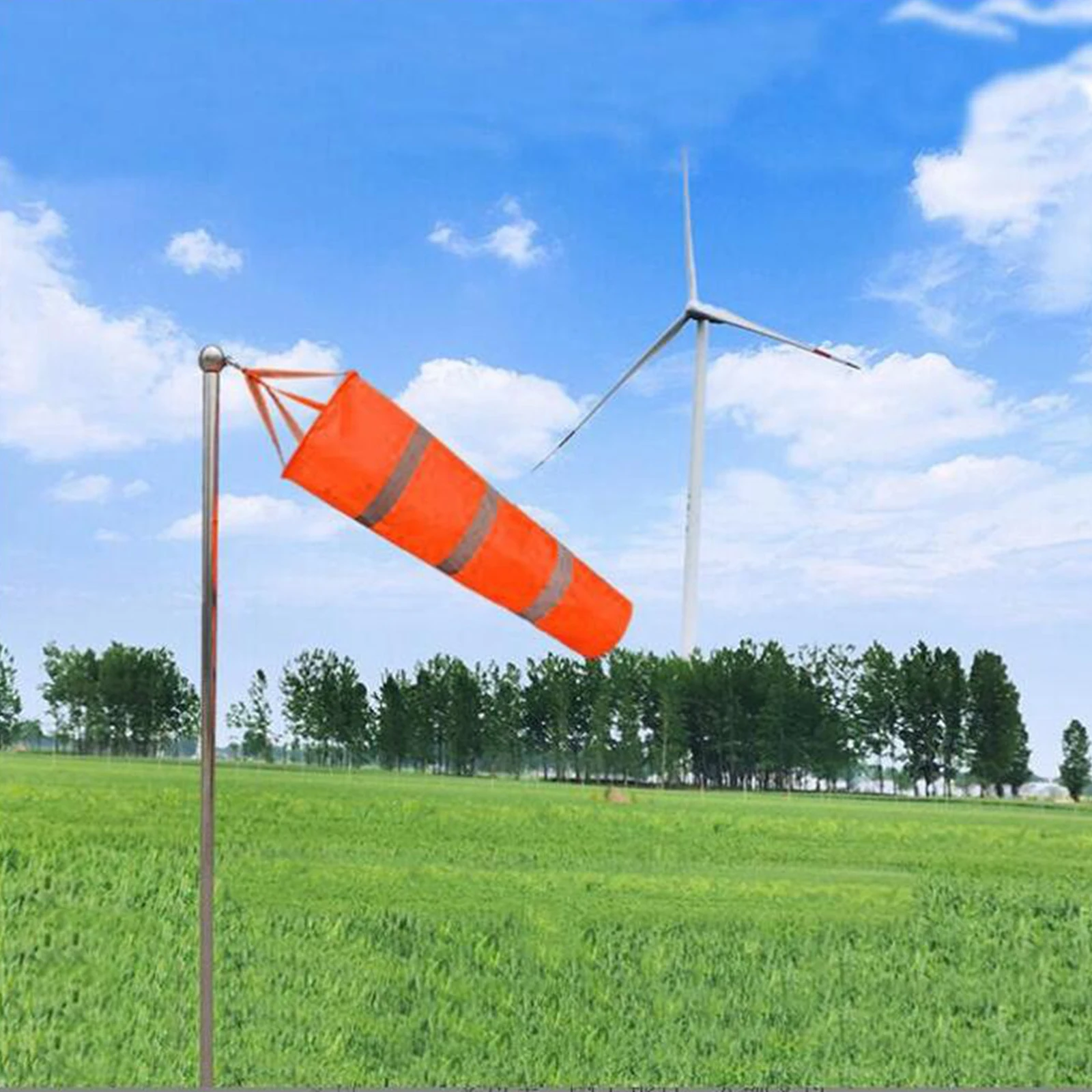 Wisząca szyba wiatrowa na lotnisku Lekka rzeźba wiatrowa na zakres strzelania Kierunek wiatru Pas odblaskowy Lotniskowa windsock Farm Park