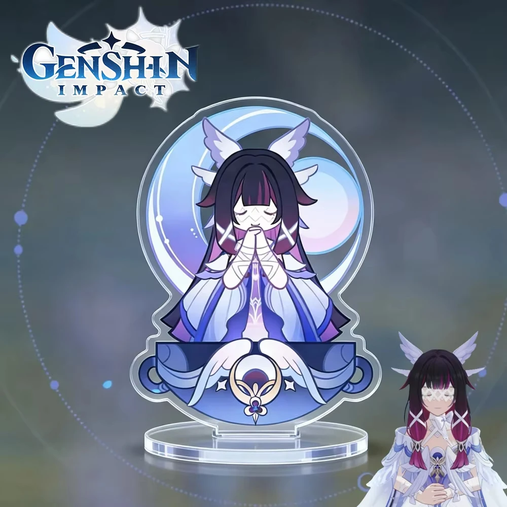 Game Genshin Impact Columbina Moon Maide Cosplay Standing Plates Acrylic Figure Stand Unisex Desktop Decoration