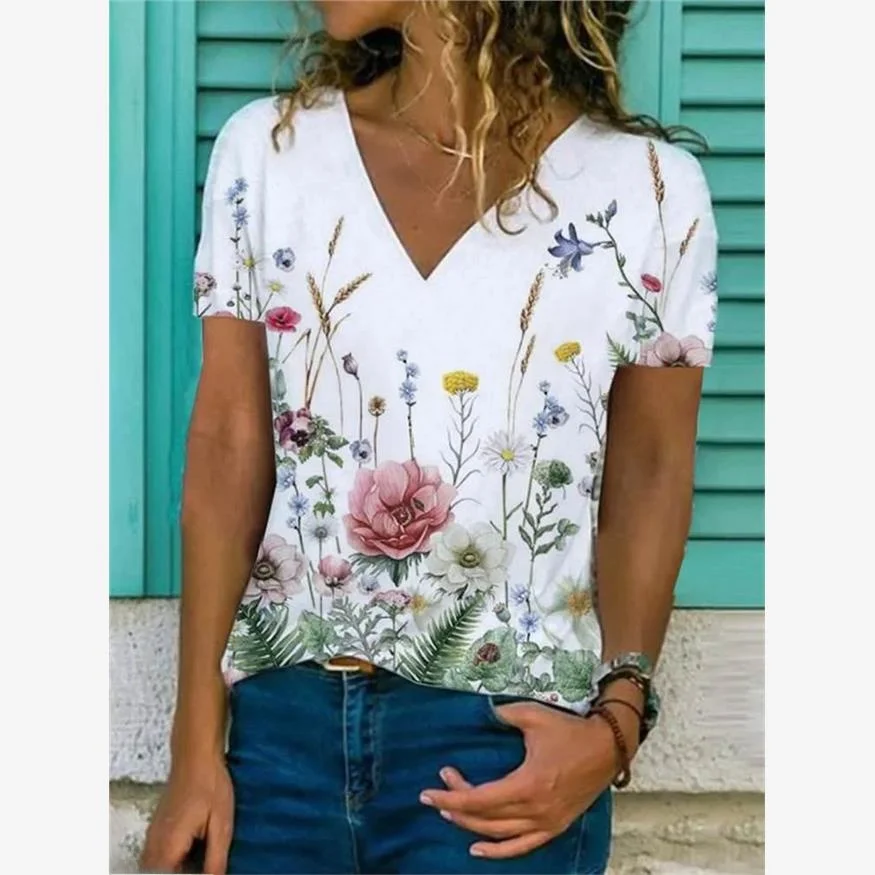 T-shirt décontracté grande taille Faion ort Sve pour femme Cleanfit H Version Matériau en lin Autre matériau 00% adapté au milieu...