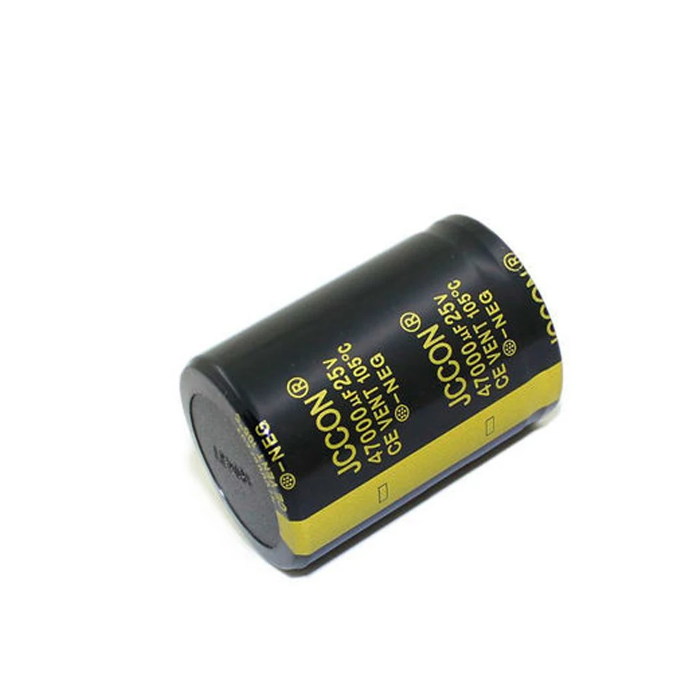 2pcs 47000uf  25V JCCON Black Gold Bullhorn Aluminum Electrolytic Capacitors 35x50MM