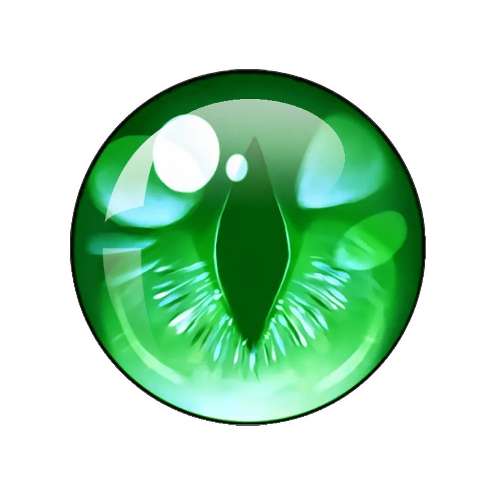 New Glass Eyes cabochons In Pairs 10MM-40MM Round Dome Dragon Cat Animals Eye Dolls DIY Jewelry Accessory MIX  Pupil Eye