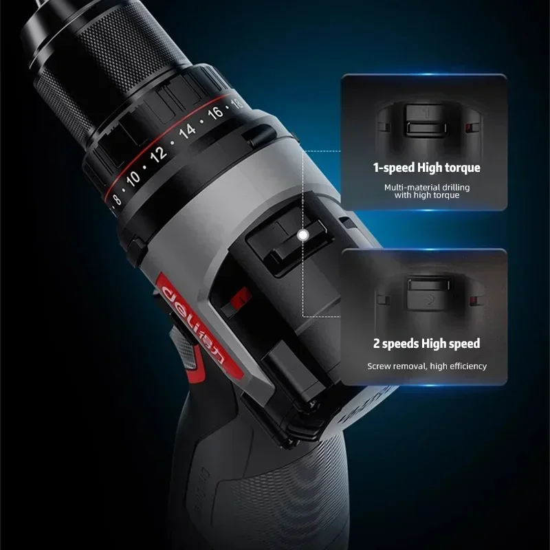 Brushless Cordless Drill 16V 45N.m Mini Wireless Power Tools DC Lithium-Ion Battery Electric Screwdriver Home Drilling Machine