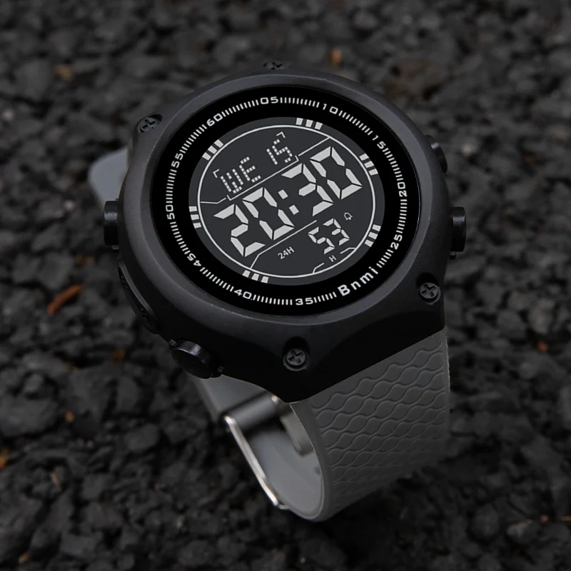 กีฬาผู้ชายกลางแจ้งนาฬิกาทหารกันน้ําสวมใส่ LED Design นาฬิกาดิจิตอลสําหรับเด็กนักเรียน Original