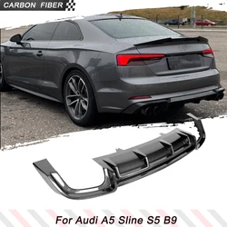 For Audi A5 Sline S5 B9 Sport 2017 - 2019 2-Door 4-Door Rear Bumper Lip Diffuser Car Spoiler Splitters Carbon Fiber / FRP
