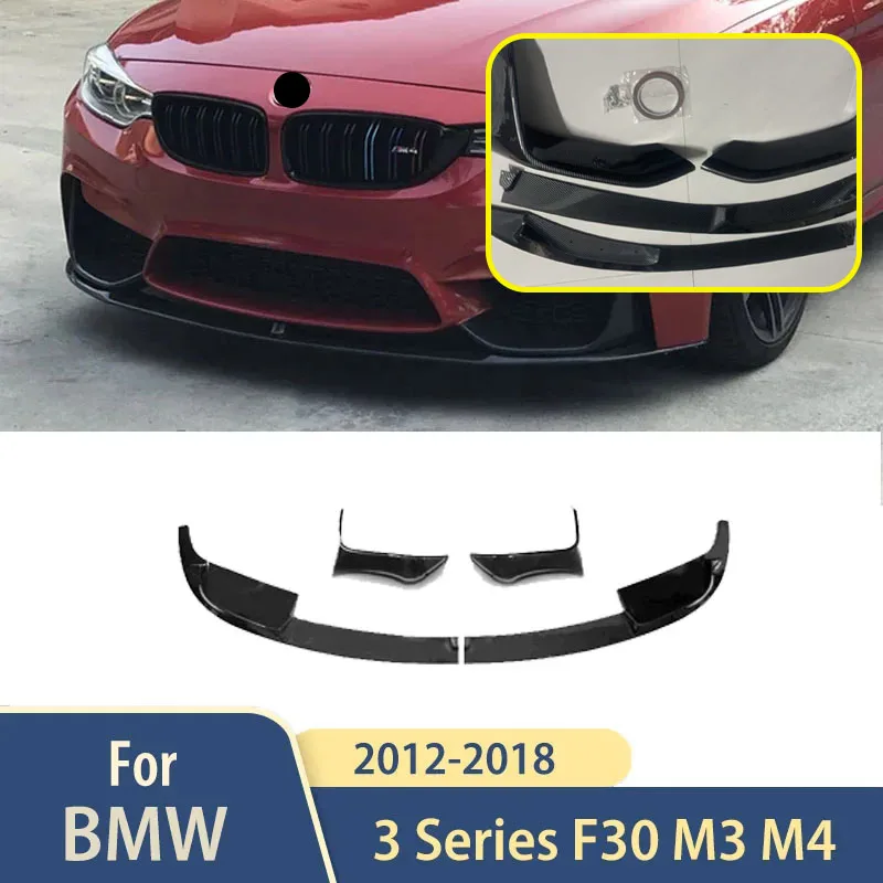 

2012 2013 2014 2015-2018 M3 M4 для BMW 3 серии F30, высококачественный ABS автомобильный передний бампер, спойлер, аксессуары, внешний комплект кузова