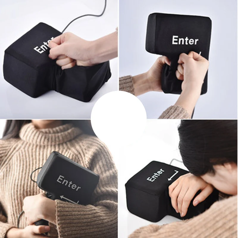 USB أدخل مفتاح تنفيس وسادة للمكاتب لينة الكمبيوتر الإجهاد الإغاثة زر العودة مفتاح الضغط وسادة لعبة دروبشيبينغ