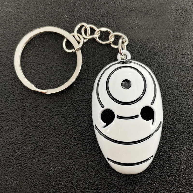 Narutos Uchiha Obito Migrant i Vortex Masque Modèle Porte-clés pour Homme, Métal Émail, Porte-clés Anime, GérCar Sac Décor, Bijoux Cadeau