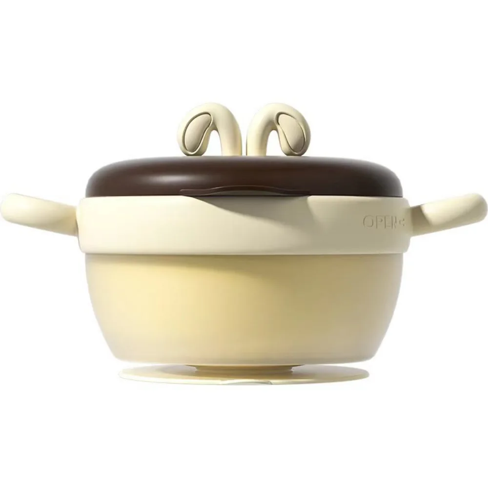 

Heat Sensitive Baby Insulated Bowl Food-Grade Strong Suction Kids Tableware Suction Base Insulated Lid Toddler Food Feeder