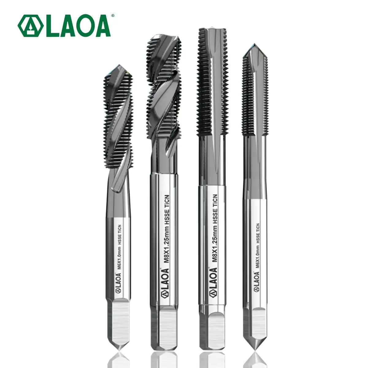 LAOA cobalt titanium-plated machine taps spiral taps apex tapping thread M3 4 5 6 8 stainless steel special purpose